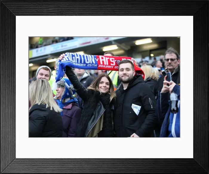 Framed Print : Sea of Passionate Fans: Brighton & Hove Albion vs. Arsenal FA Cup Showdown (25Jan15) Framed Print : Sea of Passionate Fans: Brighton & Hove Albion vs. Arsenal FA Cup Showdown (25Jan15)