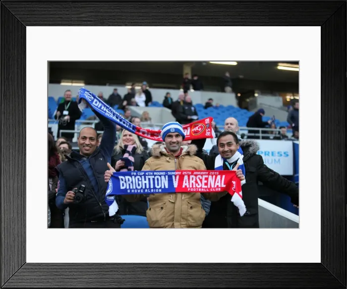 Framed Print : Sea of Passionate Fans: Brighton & Hove Albion vs. Arsenal FA Cup Showdown (25Jan15) Framed Print : Sea of Passionate Fans: Brighton & Hove Albion vs. Arsenal FA Cup Showdown (25Jan15)