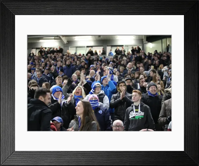 Framed Print : FA Cup Showdown: Brighton & Hove Albion vs Arsenal (25Jan15) - Passionate Albion Fans Framed Print : FA Cup Showdown: Brighton & Hove Albion vs Arsenal (25Jan15) - Passionate Albion Fans