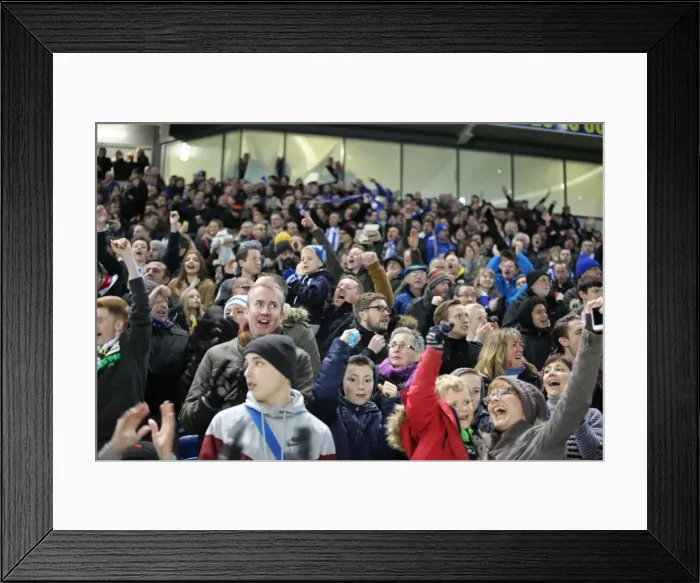 Framed Print : Sea of Passionate Fans: Brighton & Hove Albion vs. Arsenal FA Cup Showdown (25Jan15)