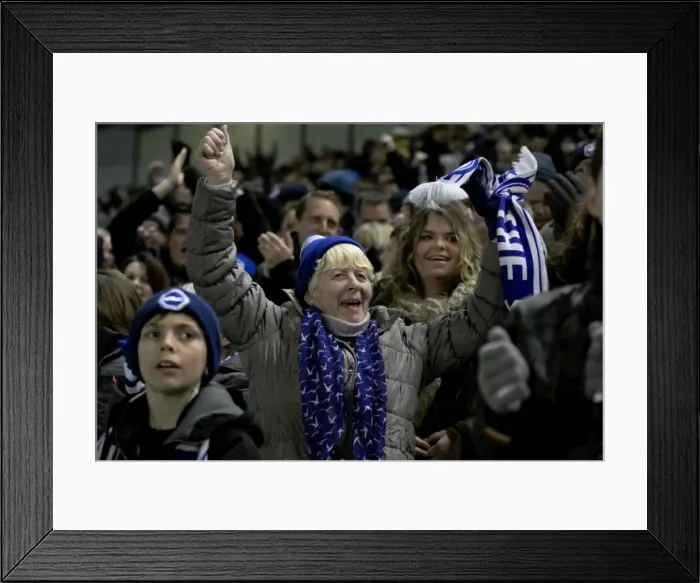 Framed Print : Brighton & Hove Albion vs Arsenal: A Fight for Victory (25 January 2015) Framed Print : Brighton & Hove Albion vs Arsenal: A Fight for Victory (25 January 2015)