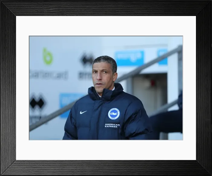 Framed Print : Chris Hughton Leads Brighton and Hove Albion in Intense Sky Bet Championship Clash at Blackpool (31Jan15)