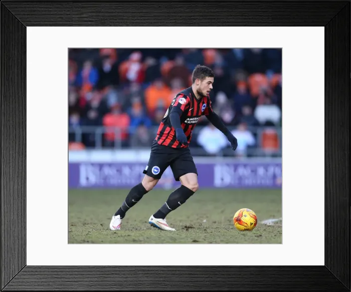 Framed Print : Jake Forster-Caskey in Action: Brighton Midfielder Faces Blackpool in Sky Bet Championship Match, 31st January 2015
