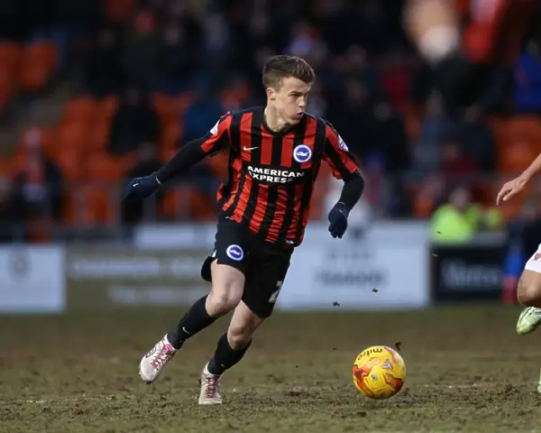 Solly March in Action: Blackpool vs. Brighton and Hove Albion, Sky Bet Championship (31st January 2015)