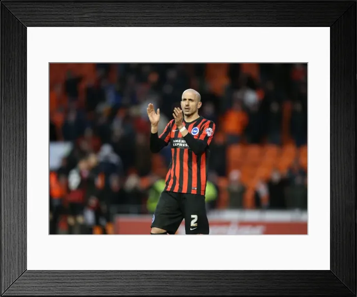 Framed Print : Bruno Saltor in Action: Brighton and Hove Albion vs. Blackpool (31Jan15) Framed Print : Bruno Saltor in Action: Brighton and Hove Albion vs. Blackpool (31Jan15)