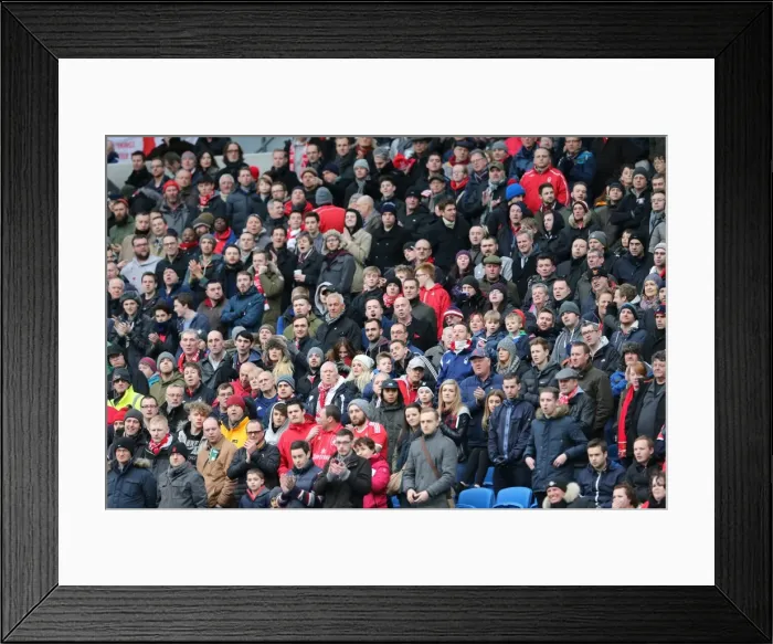 Framed Print : Nottingham Forest Fans at Brighton and Hove Albion v Nottingham Forest Championship Match, 7th February 2015 Framed Print : Nottingham Forest Fans at Brighton and Hove Albion v Nottingham Forest Championship Match, 7th February 2015