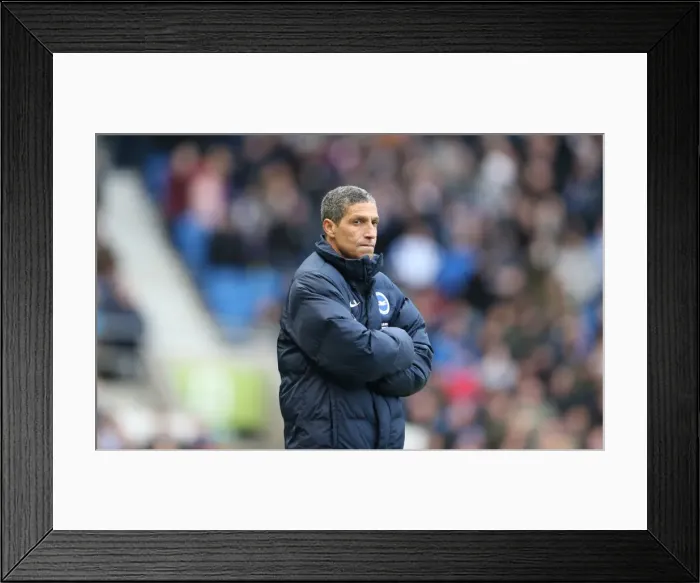 Framed Print : Chris Hughton Focuses on Brighton and Hove Albion's Championship Victory over Nottingham Forest (07FEB15) Framed Print : Chris Hughton Focuses on Brighton and Hove Albion's Championship Victory over Nottingham Forest (07FEB15)