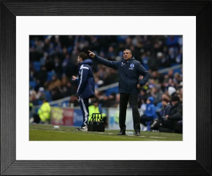 Framed Print : Chris Hughton Focused: Brighton and Hove Albion vs. Nottingham Forest, Sky Bet Championship, 7th February 2015 Framed Print : Chris Hughton Focused: Brighton and Hove Albion vs. Nottingham Forest, Sky Bet Championship, 7th February 2015