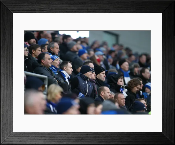Framed Print : Sea of Supporters: Brighton & Hove Albion vs. Nottingham Forest at the American Express Community Stadium (7th February 2015) Framed Print : Sea of Supporters: Brighton & Hove Albion vs. Nottingham Forest at the American Express Community Stadium (7th February 2015)