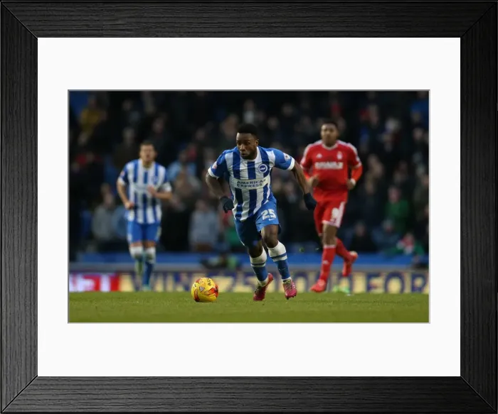 Framed Print : Brighton & Hove Albion's Kazenga LuaLua in Action against Nottingham Forest, Sky Bet Championship 2015 Framed Print : Brighton & Hove Albion's Kazenga LuaLua in Action against Nottingham Forest, Sky Bet Championship 2015