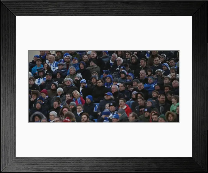 Framed Print : Brighton and Hove Albion FC: Unwavering Fan Support in Sky Bet Championship Clash vs. Nottingham Forest (07FEB15) Framed Print : Brighton and Hove Albion FC: Unwavering Fan Support in Sky Bet Championship Clash vs. Nottingham Forest (07FEB15)