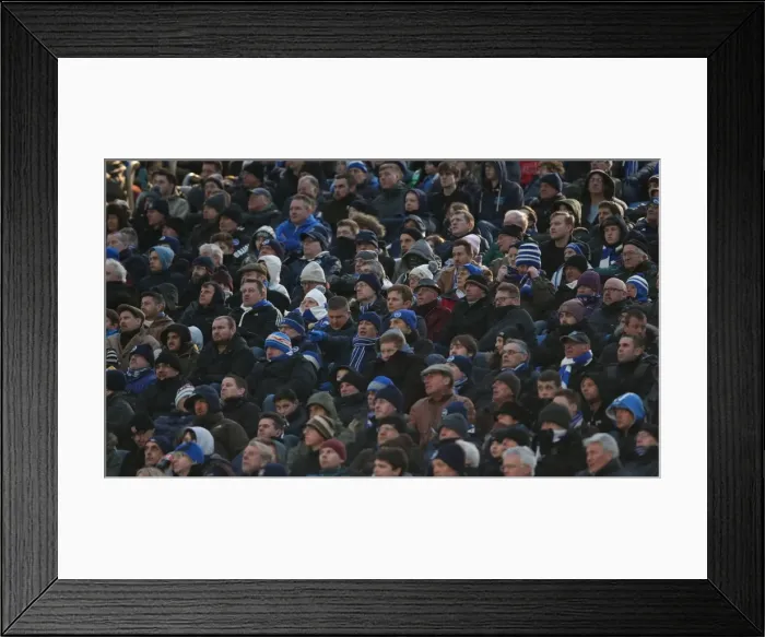 Framed Print : Brighton and Hove Albion FC: A Spectacular Show of Colors by Fans vs. Nottingham Forest (7th February 2015)