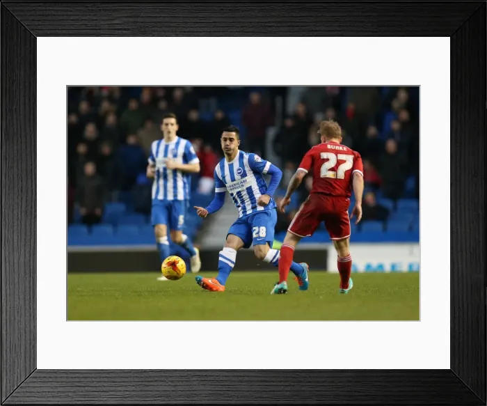 Framed Print : Brighton Midfielder Beram Kayal in Action Against Nottingham Forest, February 2015 Framed Print : Brighton Midfielder Beram Kayal in Action Against Nottingham Forest, February 2015