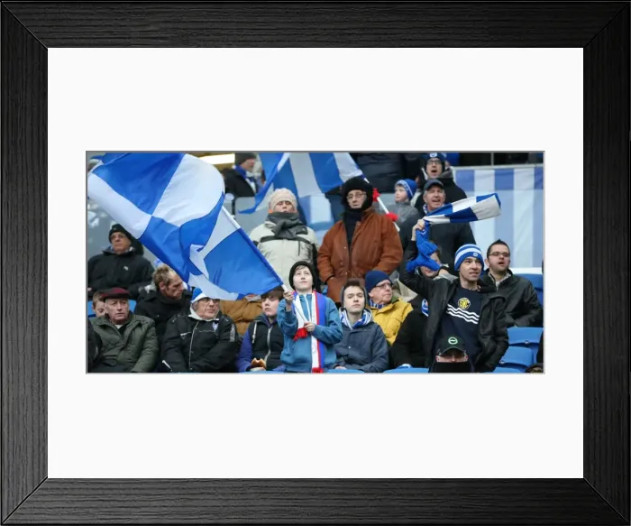 Framed Print : Brighton and Hove Albion FC: A Sea of Colors as Fans Roar Against Nottingham Forest (07FEB15) Framed Print : Brighton and Hove Albion FC: A Sea of Colors as Fans Roar Against Nottingham Forest (07FEB15)