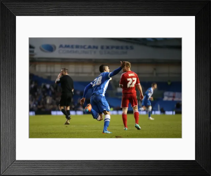 Framed Print : Brighton's Kayal Scores Debut Goal Against Nottingham Forest (07FEB15) Framed Print : Brighton's Kayal Scores Debut Goal Against Nottingham Forest (07FEB15)