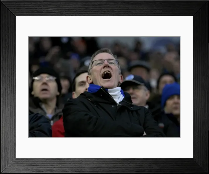 Framed Print : Brighton & Hove Albion vs. Nottingham Forest: A Home Battle from the 2014-15 Season (07FEB15)