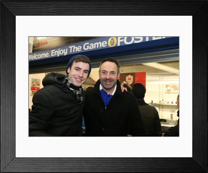Framed Print : Brighton and Hove Albion Fans in Action at Cardiff City Stadium, 10th February 2015 Framed Print : Brighton and Hove Albion Fans in Action at Cardiff City Stadium, 10th February 2015