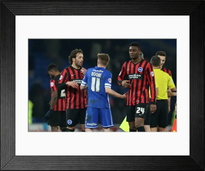 Framed Print : Three Amigos: Inigo Calderon, Craig Noone, and Rohan Ince of Brighton and Hove Albion in Action Against Cardiff City (10FEB15) Framed Print : Three Amigos: Inigo Calderon, Craig Noone, and Rohan Ince of Brighton and Hove Albion in Action Against Cardiff City (10FEB15)