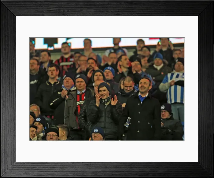 Framed Print : Brighton and Hove Albion Fans Epic Presence at Cardiff City Stadium, 10th February 2015 Framed Print : Brighton and Hove Albion Fans Epic Presence at Cardiff City Stadium, 10th February 2015
