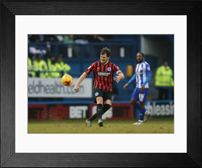 Framed Print : Gordon Greer Leads Brighton and Hove Albion in Championship Showdown against Sheffield Wednesday (14FEB15) Framed Print : Gordon Greer Leads Brighton and Hove Albion in Championship Showdown against Sheffield Wednesday (14FEB15)