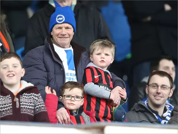 Brighton and Hove Albion Fans Passionate Support at Sheffield Wednesday Championship Match, 14 February 2015