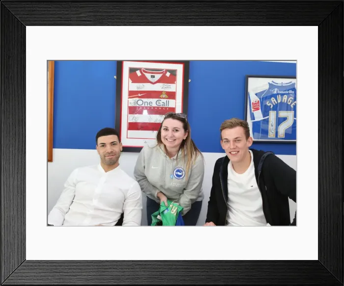 Framed Print : Brighton & Hove Albion FC: Meet and Greet with Chris Hughton, Colin Calderwood, Leon Best, and Christian Walton (17FEB15) Framed Print : Brighton & Hove Albion FC: Meet and Greet with Chris Hughton, Colin Calderwood, Leon Best, and Christian Walton (17FEB15)