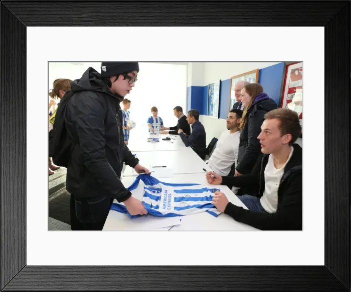 Framed Print : Brighton & Hove Albion FC: Meet and Greet with Chris Hughton, Colin Calderwood, Leon Best, and Christian Walton (17FEB15) Framed Print : Brighton & Hove Albion FC: Meet and Greet with Chris Hughton, Colin Calderwood, Leon Best, and Christian Walton (17FEB15)