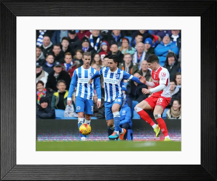 Framed Print : Brighton Midfielder Beram Kayal in Action against Birmingham City (February 2015)