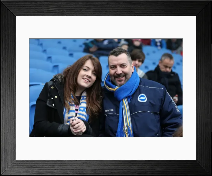 Framed Print : Passionate Fan Showdown: Brighton and Hove Albion vs. Birmingham City (21FEB15) - American Express Community Stadium Framed Print : Passionate Fan Showdown: Brighton and Hove Albion vs. Birmingham City (21FEB15) - American Express Community Stadium