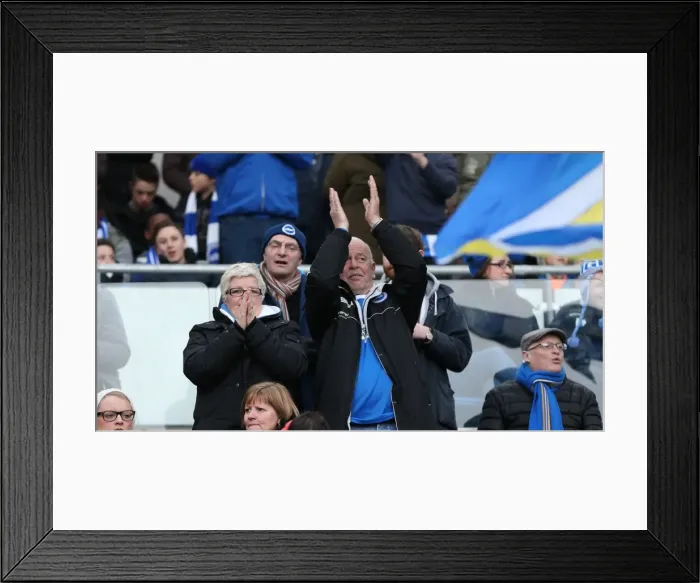 Framed Print : Passionate Clash: Brighton and Hove Albion vs Birmingham City (21 February 2015)