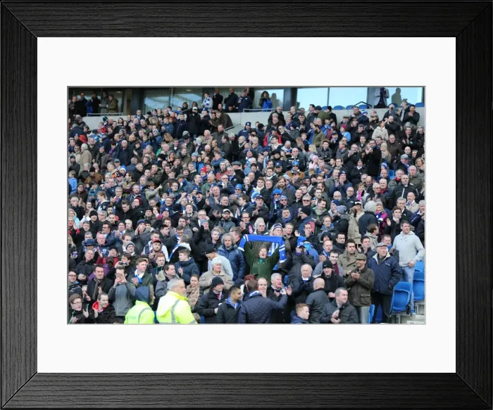 Framed Print : Passionate Fan Encounters: Brighton and Hove Albion vs Birmingham City (Sky Bet Championship, 21 February 2015)