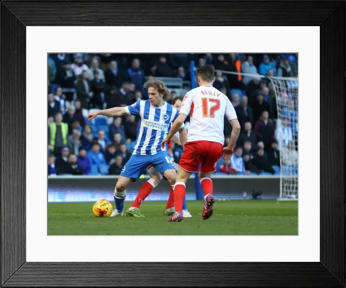 Framed Print : Craig Mackail-Smith Scores Dramatic Goal in Intense Brighton & Hove Albion vs Birmingham City Championship Clash (21FEB15) Framed Print : Craig Mackail-Smith Scores Dramatic Goal in Intense Brighton & Hove Albion vs Birmingham City Championship Clash (21FEB15)