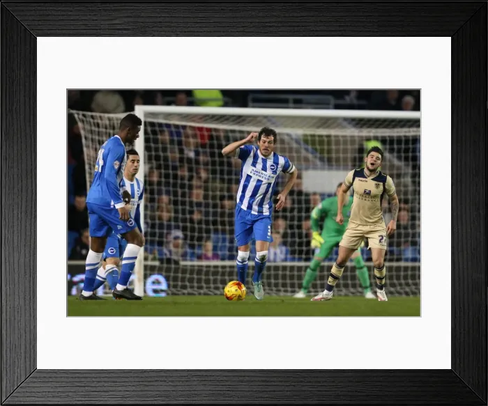 Framed Print : Gordon Greer Leads Brighton and Hove Albion in Championship Battle against Leeds United (24FEB15) Framed Print : Gordon Greer Leads Brighton and Hove Albion in Championship Battle against Leeds United (24FEB15)