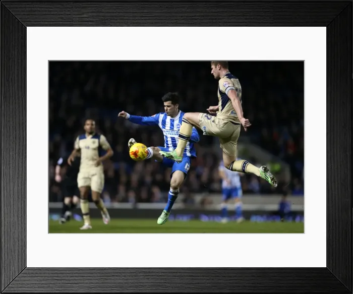 Framed Print : Joao Carlos Teixeira in Action: Brighton & Hove Albion vs Leeds United, American Express Community Stadium (24 February 2015) Framed Print : Joao Carlos Teixeira in Action: Brighton & Hove Albion vs Leeds United, American Express Community Stadium (24 February 2015)