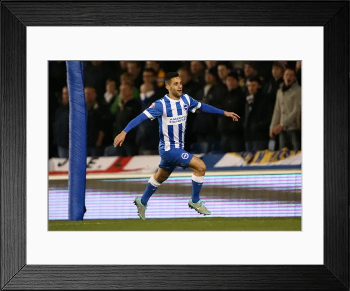 Framed Print : Brighton's Sam Baldock Scores Thriller in Championship Clash vs. Leeds United (24FEB15) Framed Print : Brighton's Sam Baldock Scores Thriller in Championship Clash vs. Leeds United (24FEB15)