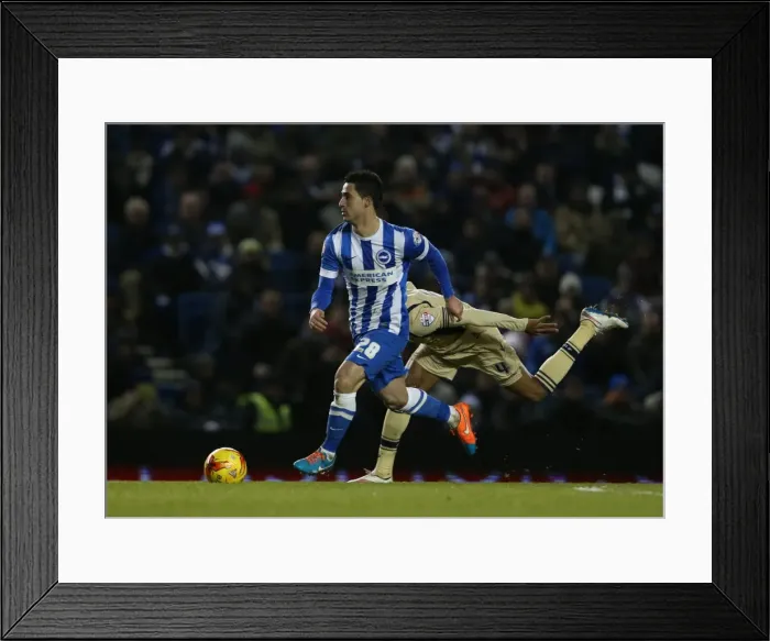Framed Print : Brighton Midfielder Beram Kayal in Action Against Leeds United, February 2015 Framed Print : Brighton Midfielder Beram Kayal in Action Against Leeds United, February 2015