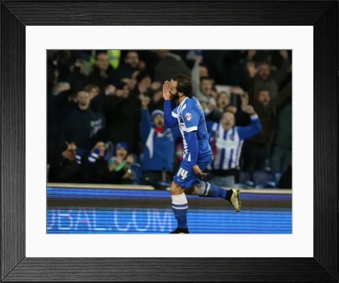 Framed Print : Inigo Calderon's Goal: Brighton & Hove Albion Takes 2-0 Lead Over Leeds United Framed Print : Inigo Calderon's Goal: Brighton & Hove Albion Takes 2-0 Lead Over Leeds United