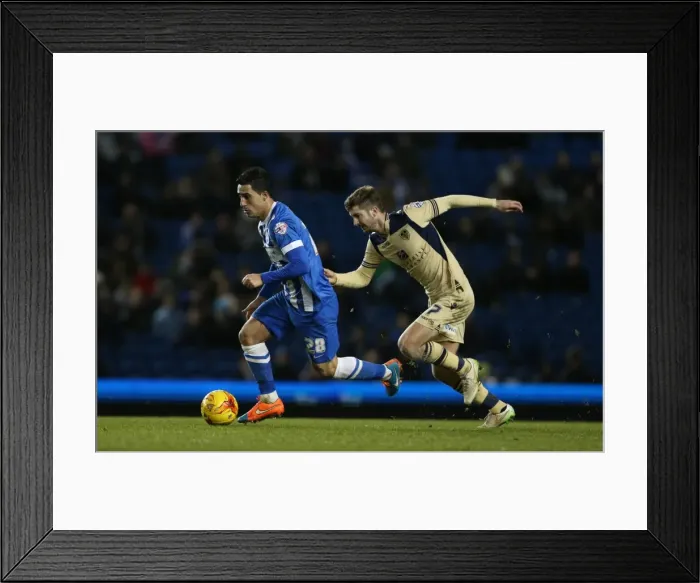 Framed Print : Beram Kayal in Action: Brighton vs. Leeds United, February 2015 Framed Print : Beram Kayal in Action: Brighton vs. Leeds United, February 2015