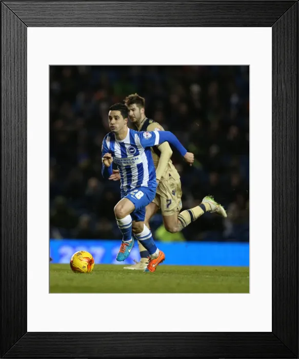 Framed Print : Brighton's Kayal in Action Against Leeds United, February 2015 Framed Print : Brighton's Kayal in Action Against Leeds United, February 2015