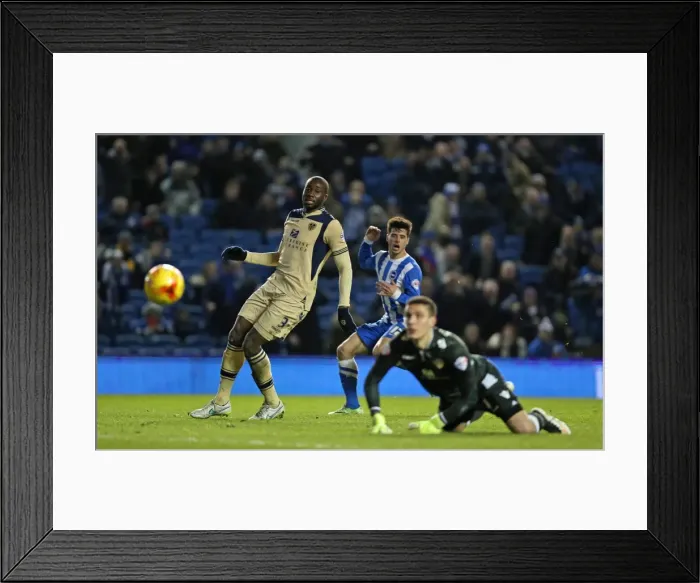 Framed Print : Joao Carlos Teixeira in Action for Brighton and Hove Albion against Leeds United, 2015 Framed Print : Joao Carlos Teixeira in Action for Brighton and Hove Albion against Leeds United, 2015