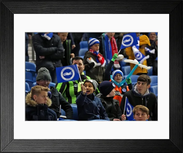 Framed Print : Passionate Clash: Brighton & Hove Albion vs Leeds United Fans at American Express Community Stadium (24 February 2015) Framed Print : Passionate Clash: Brighton & Hove Albion vs Leeds United Fans at American Express Community Stadium (24 February 2015)