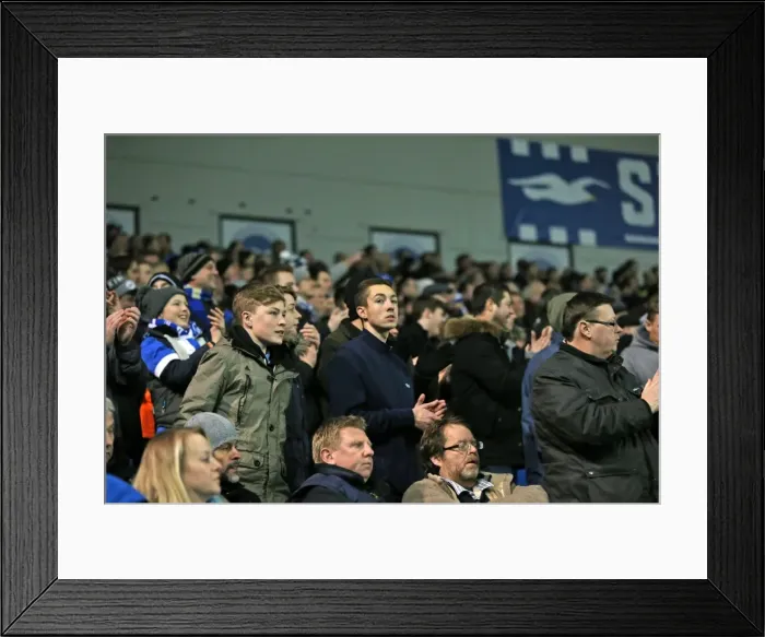 Framed Print : Passionate Albion Fans: A Moment of Pride at the American Express Community Stadium (Brighton & Hove Albion vs Leeds United, 24 February 2015) Framed Print : Passionate Albion Fans: A Moment of Pride at the American Express Community Stadium (Brighton & Hove Albion vs Leeds United, 24 February 2015)