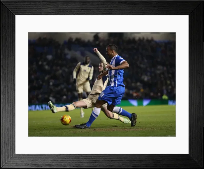 Framed Print : Chris O'Grady in Action: Brighton & Hove Albion vs Leeds United, 24 February 2015 Framed Print : Chris O'Grady in Action: Brighton & Hove Albion vs Leeds United, 24 February 2015