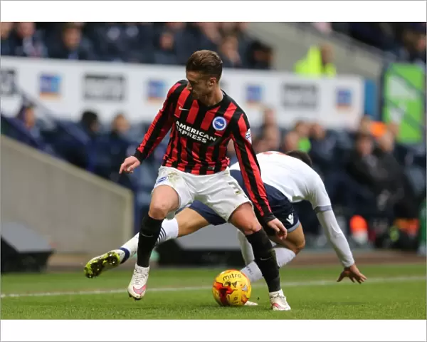 Brighton's Joe Bennett in Action: Championship Showdown against Bolton Wanderers (28FEB15)