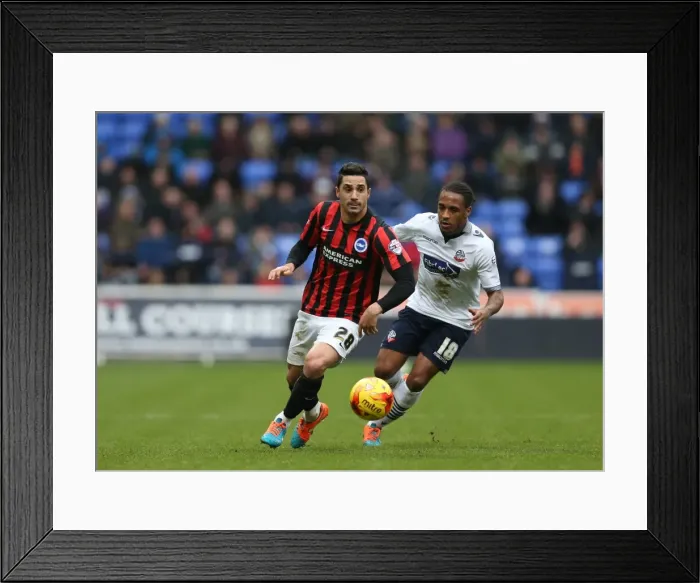 Framed Print : Brighton's Kayal Battles in Championship Clash vs. Bolton Wanderers (28FEB15) Framed Print : Brighton's Kayal Battles in Championship Clash vs. Bolton Wanderers (28FEB15)