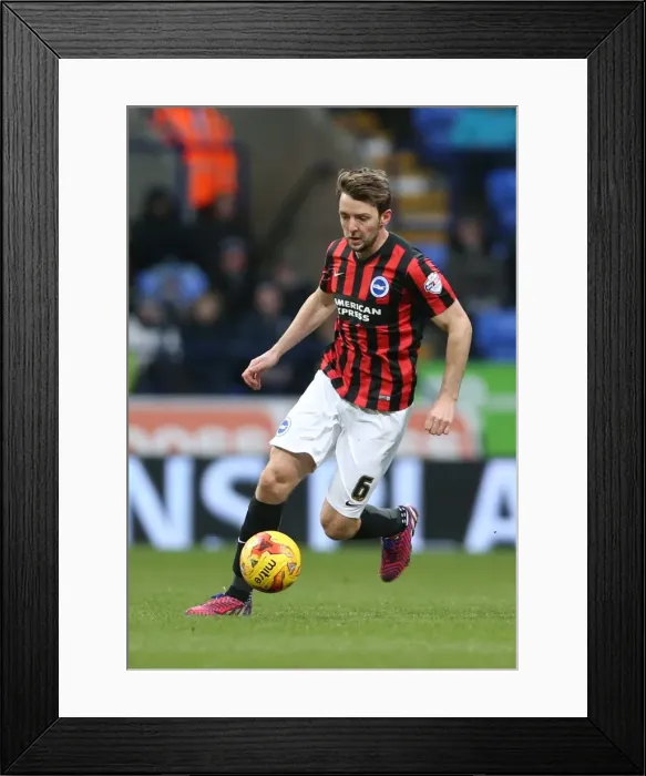 Framed Print : Dale Stephens: Midfield Battle in Brighton and Hove Albion vs. Bolton Wanderers, Sky Bet Championship (28FEB15)