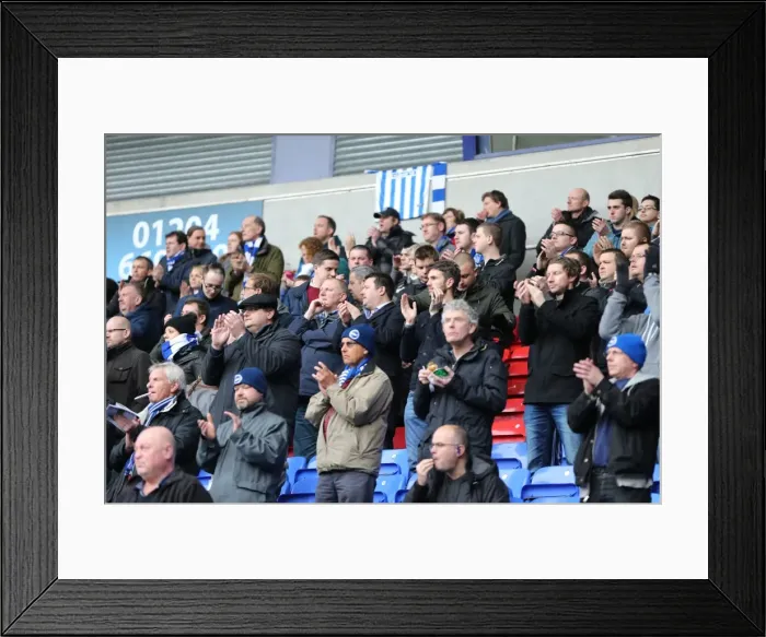 Framed Print : Brighton and Hove Albion Fans Unwavering Passion at Bolton Wanderers Championship Match, February 2015 Framed Print : Brighton and Hove Albion Fans Unwavering Passion at Bolton Wanderers Championship Match, February 2015