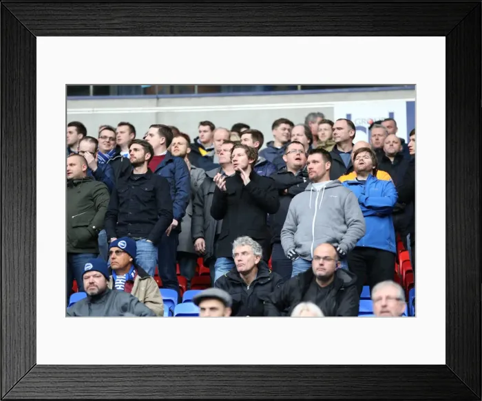 Framed Print : Brighton and Hove Albion Fans Epic Display of Passion and Support at Bolton Wanderers Championship Match, 28th February 2015 Framed Print : Brighton and Hove Albion Fans Epic Display of Passion and Support at Bolton Wanderers Championship Match, 28th February 2015