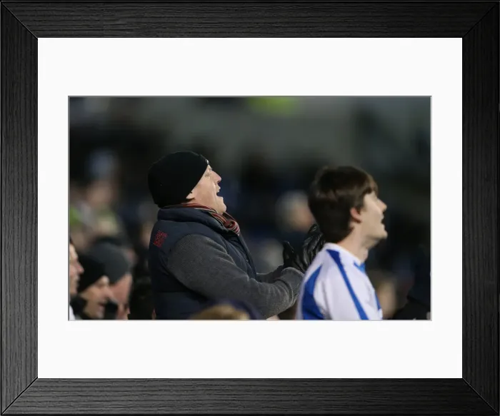 Framed Print : Passionate Showdown: Brighton and Hove Albion vs Derby County at American Express Community Stadium (March 3, 2015) Framed Print : Passionate Showdown: Brighton and Hove Albion vs Derby County at American Express Community Stadium (March 3, 2015)