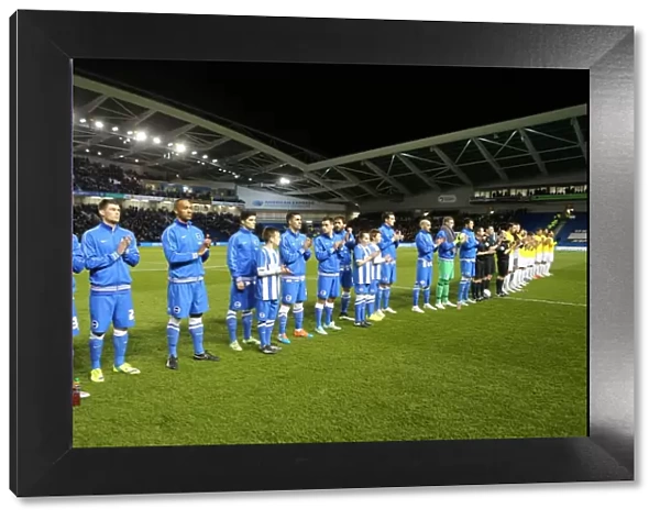 Unified Team Line-up Applause: Brighton & Hove Albion vs. Derby County during Sky Bet Championship Match (3 March 2015)